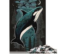 500 Piece Killer Whale Jigsaw Puzzles for Adult Teenagers Wooden Puzzles Sustainable Puzzle for Adults | Games 500pcs (52x38cm)