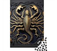 500 Piece King Golden Scorpion Adult Puzzles Wooden Puzzles Educational Stress Relief Toy Puzzle 500pcs (52x38cm)