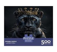 500 Piece King Leopard Puzzles for Adults Wooden Puzzles Educational Game for Children As A 500pcs (52x38cm)