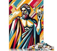 500 Piece King of The Gods Zeus Puzzles for Wooden Puzzles Educational Game for Adult 500pcs (52x38cm)