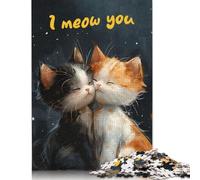 500 Piece 'Kitty Love Creative Square Jigsaw Puzzles for Adults & Wooden Puzzles Educational Toys 500pcs (52x38cm)