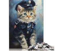500 Piece Kitty Police Square Puzzles for Adults And Wooden Puzzles Family Activity 500pcs (52x38cm)