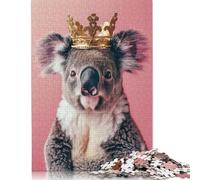 500 Piece Koala King Pastel Crown Jigsaw Puzzles for Adults Puzzles Learning Educational Toys 500pcs (52x38cm)