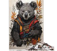 500 Piece Koala Leaves Samurai Jigsaw Puzzle for Adult Teenagers Wooden Puzzle for Adults And Teenager Brain Teaser Game 500pcs (52x38cm)