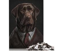 500 Piece Labrador in A Mens Suit Jigsaw Puzzles, for Adults & Wooden Puzzles Educational Games For Kids 500pcs (52x38cm)