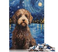500 Piece Lagotto Romagnolo Square Puzzle for Adults, Wooden Puzzles Puzzle Hands-on Game 500pcs (52x38cm)