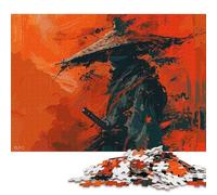 500 Piece Last Samurai Square Puzzles for Adults, Wooden Puzzles Family Entertainment Toys 500pcs (52x38cm)