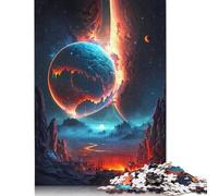 500 Piece Lava Planet Cosmos Adult Puzzles Wooden Puzzles Educational Stress Relief Toy Puzzle 500pcs (52x38cm)