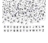 500 Piece Letter Beads, Alphabet A-Z Friendship Bracelet Kit, Acrylic Round Spacer Beads for DIY Jewellery Making