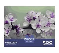 500 Piece Lilac Blossoms Creative Square Jigsaw Puzzles for Adults & Wooden Puzzles Stress Relief Puzzle Games And Unique 500pcs (52x38cm)