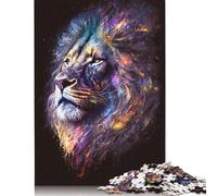500 Piece Lion Face Cosmic Galaxy Jigsaw Puzzle for Adult Teenagers Puzzle Jigsaws for Adults Brain Teaser Puzzles For Adults 500pcs (52x38cm)