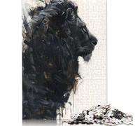 500 Piece Lion Majesty Art Jigsaw Puzzle for Adult Teenagers Wood Puzzles for Adults Home Decoration Puzzle Toys 500pcs (52x38cm)
