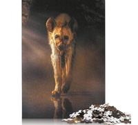 500 Piece Lonely Hyena Adult Puzzles Wooden Puzzle for Adults Educational Game Challenge Toy 500pcs (52x38cm)