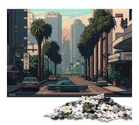500 Piece Los Angeles Pixel Art Jigsaw Puzzlesfor Adults Teenagers Puzzles Jigsaw Puzzles for Adult 500pcs (52x38cm)