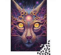 500 Piece Lynx Adorable Creative Square Jigsaw Puzzles for Adults & Wooden Puzzles Stress Relief Puzzle Games And Unique 500pcs (52x38cm)