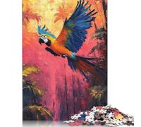 500 Piece Macaw in Flight Jigsaw Puzzlesfor Adults Teenagers Puzzle Adult Jigsaw Puzzle Brain Teaser Puzzles For Adults 500pcs (52x38cm)