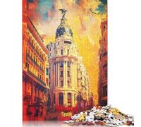 500 Piece Madrid Art Poster Puzzles For Adults Wooden Puzzles Brain Teaser Puzzles For Children 500pcs (52x38cm)