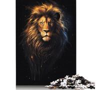 500 Piece Majestic Lion Portrait Adult Puzzles Wooden Puzzles Educational Stress Relief Toy Puzzle 500pcs (52x38cm)