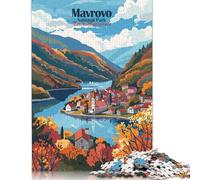 500 Piece Mavrovo National Park, North Macedonia Square Jigsaw Puzzles for Adults & Wooden Puzzles Learning Educational Toys Family Games 500pcs (52x38cm)