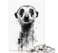 500 Piece Meerkat Beauty Watercolor Adult Puzzles Wooden Puzzles Educational Stress Relief Toy Puzzle 500pcs (52x38cm)