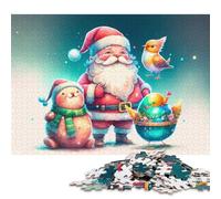 500 Piece Merry Christmas Square Puzzles for Adults & Wooden Puzzles Educational Game 500pcs (52x38cm)