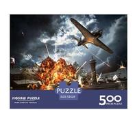 500 Piece Military Fighter Creative Square Jigsaw Puzzles for Adults & Wooden Puzzles Stress Relief Puzzle Games And Unique 500pcs (52x38cm)
