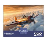 500 Piece Military Fighter Square Jigsaw Puzzles for Adults & Wooden Puzzles Learning Educational Toys Family Games 500pcs (52x38cm)