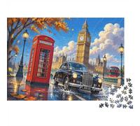 500 Piece Mini Jigsaw Puzzle For Adults Car Tower Bus Gift Idea | 52x38cm Cardboard Puzzle Lovers Family Bonding Puzzle Assembly Birthday Gift Home Decor