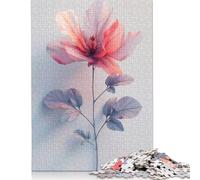 500 Piece Minimalist Flower Jigsaw Wooden Puzzle Adult Jigsaw Puzzle Jigsaw Puzzles for Adult 500pcs (52x38cm)