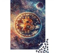 500 Piece Money In Space Jigsaw Puzzles, for Adults & Wooden Puzzles Educational Games For Kids 500pcs (52x38cm)
