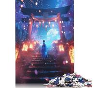 500 Piece Moonlit Geisha Torii Gate Jigsaws for Adults Wooden Puzzles for Adults Family Fun Jigsaws Puzzles 500pcs (52x38cm)