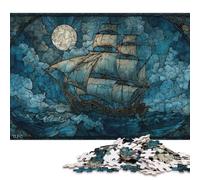 500 Piece Moonlit Sailing Voyage Jigsaw Puzzles for Adults Puzzles Learning Educational Toys 500pcs (52x38cm)