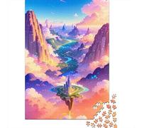 500 Piece Morning Walk Square Puzzle for Adults Wooden Puzzles Educational Puzzle Family Game 500pcs (52x38cm)