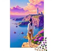 500 Piece Morning Walk Square Puzzles for Adults, Wooden Puzzles Toy Wall Decor 500pcs (52x38cm)