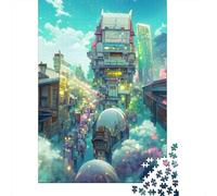 500 Piece Morning Walk Wooden Jigsaw Puzzles Adults Teens Jigsaw Large Puzzle Toys Gift Educational Intellectual Decompressing Fun Family Game 500pcs (52x38cm)