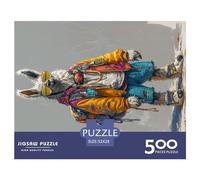 500 Piece Multicolore_llama Square Jigsaw Puzzles for Adults & Wooden Puzzles Learning Educational Toys Family Games 500pcs (52x38cm)