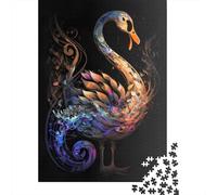 500 Piece Musical Swan Of Harmony Square Jigsaw Puzzles for Adults, Wooden Puzzles Learning Educational Toy 500pcs (52x38cm)