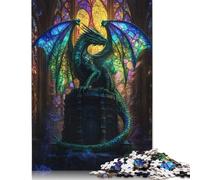 500 Piece Mystic Dragons Cathedral Puzzles For Adults Wooden Puzzles Brain Teaser Puzzles For Children 500pcs (52x38cm)