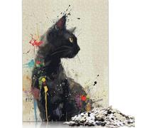 500 Piece Mystic Feline Splash Jigsaw Puzzles for Adult Teenagers Wooden Puzzle Jigsaws for Adults Learning Educational Toy 500pcs (52x38cm)