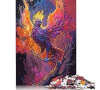500 Piece Mystic Phoenix Creative Square Jigsaw Puzzles for Adults & Wooden Puzzles Stress Relief Puzzle Games And Unique 500pcs (52x38cm)
