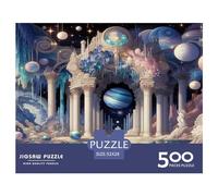 500 Piece Mystic Temple Square Jigsaw Puzzles for Adults & Wooden Puzzles Learning Educational Toys Family Games 500pcs (52x38cm)