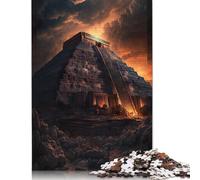 500 Piece Mystical Maya Pyramid Creative Square Jigsaw Puzzles for Adults & Wooden Puzzles Educational Toys 500pcs (52x38cm)