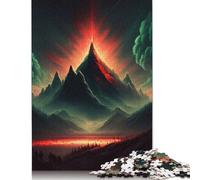 500 Piece Mystical Mountains Jigsaws for Adults Wood Puzzles Wooden Puzzles Jigsaw Puzzles for Adults 500pcs (52x38cm)
