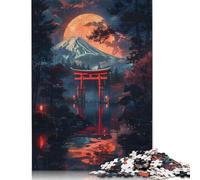 500 Piece Mystical Night Japanese Puzzles for Adults Wooden Puzzles Educational Games For Kids 500pcs (52x38cm)