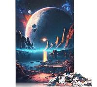 500 Piece Mystical Planet Oasis Creative Square Jigsaw Puzzles for Adults And Wooden Puzzles Educational Game for Adult 500pcs (52x38cm)