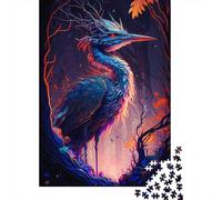 500 Piece Mysticism Ostrich Square Puzzle for Adults Wooden Puzzles Educational Puzzle Family Game 500pcs (52x38cm)