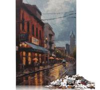 500 Piece Nashville Art USA Square Puzzle for Adults, Wooden Puzzles Puzzle Hands-on Game 500pcs (52x38cm)
