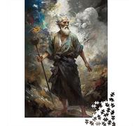 500 Piece Norse God With White Beard Square Puzzle for Adults, Wooden Puzzles Puzzle Hands-on Game 500pcs (52x38cm)