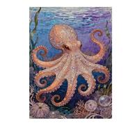 500 Piece Ocean Magic Mystery Octopus Jigsaw Puzzle, Mutant Tentacle Octopus Puzzles for Adults 500 Pieces, Impossible 500 Piece Puzzle for Adults, Sea Creatures Lovers Ocean Theme Home Decor