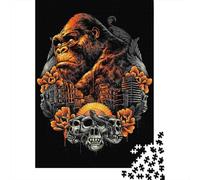 500 Piece Orangutan King Square Puzzles for Adults & Wooden Puzzles Educational Game 500pcs (52x38cm)